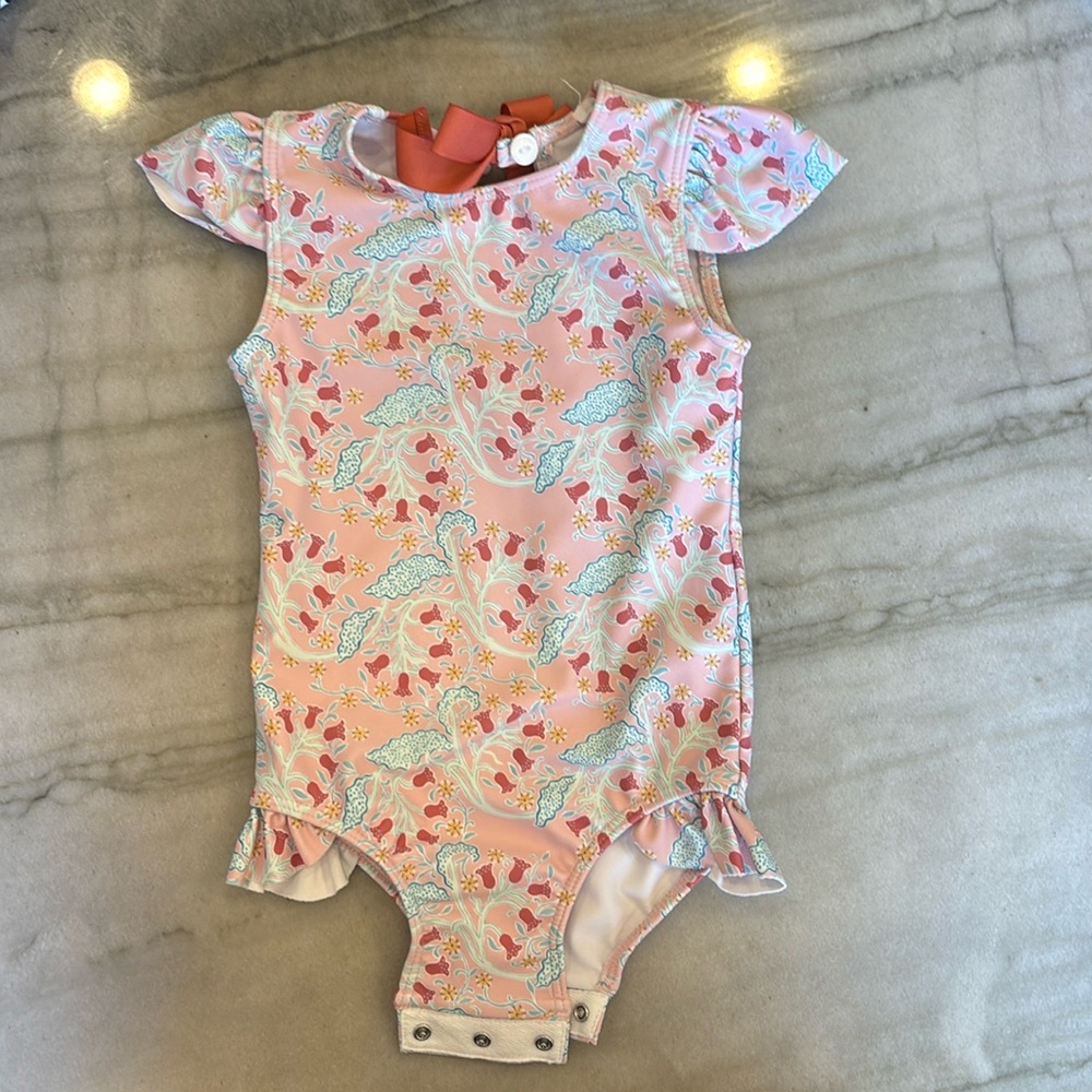 Minnow Floral Long Sleeve Swimsuit